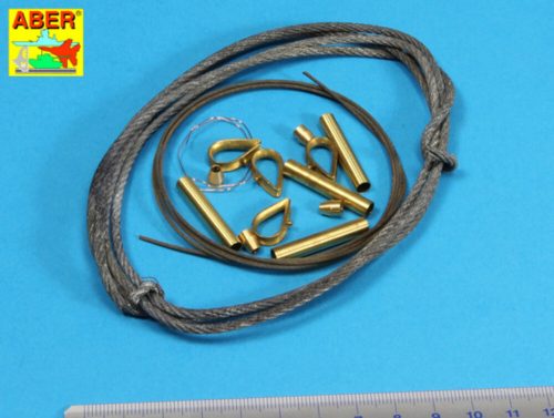 Aber Models Tow cables & track cable with brackets used on Tiger I, King Tiger & Panther 1:16 (16030)