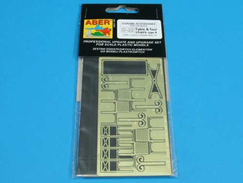 Aber Models Table & four chairs type A 1:35 (35D-22)