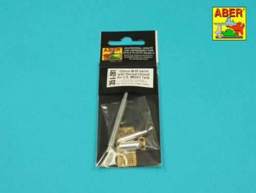 Aber Models 105 mm M-68 barrel with thermal shroud for M60A3 Tank 1:35 (35 L-281)