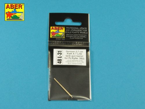 Aber Models German 3,7 cm KwK A 7 L/42 tank gun barrel for Pz.Kpfw. 38(t) 1:48 (48 L-31)