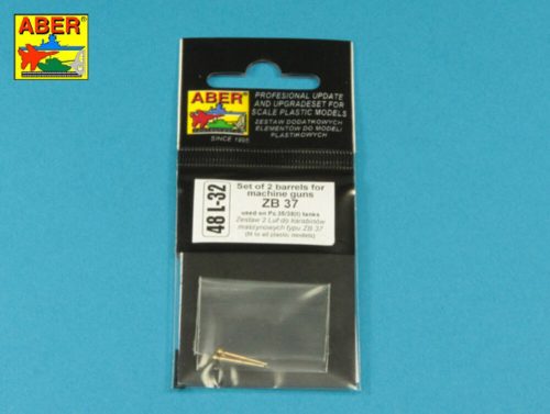 Aber Models Set of 2 Barrels for ZB 37 machine guns [used on Pz.35/38(t)] 1:48 (48 L-32)