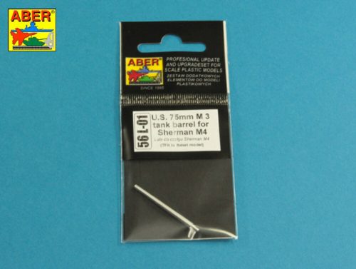 Aber Models U.S. 75mm M3 tank barrel for Sherman M4 1:56 (56 L-01)