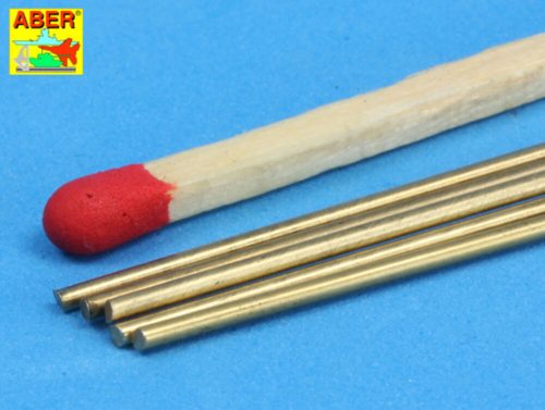 Aber Models Brass round rods 1,0mm length 250mm x 5 pcs. (BR 10)