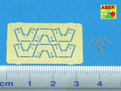 Aber Models 6 pcs 4 cm Flak 28 barrels with shields 1:350 (RE-350 L46)