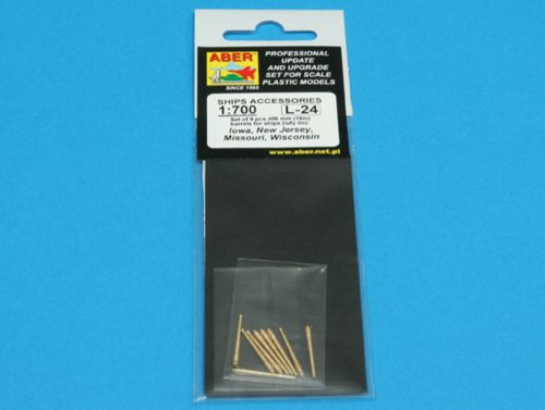 Aber Models Set of 9 pcs 406 mm barrels for Missouri 1:700 (RE-700 L24)