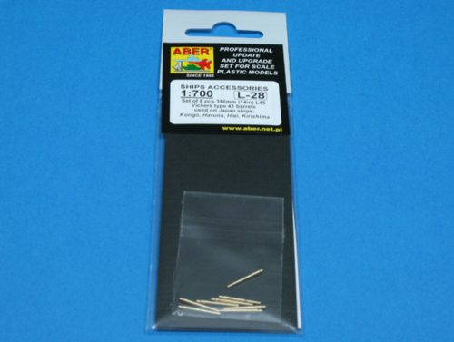 Aber Models 8 pcs 356mm barrels for Kongo 1:700 (RE-700 L28)