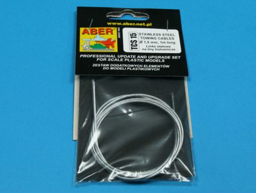 Aber Models Stainless Steel Towing Cables O 1,5 mm, 1 m long (TCS 15)