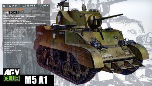 AFV-Club US M5A1 Late type w/Hedgerow cutter 1:35 (35161)