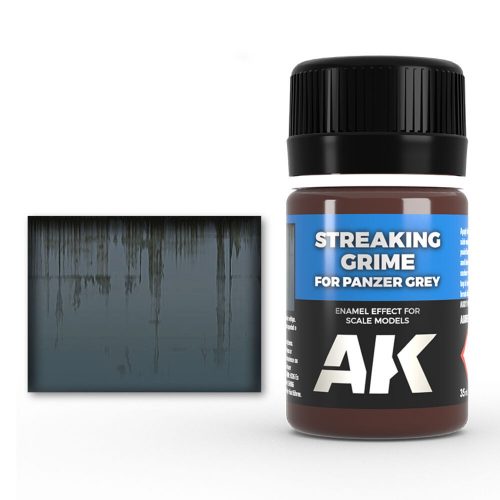 AK Interactive STREAKING GRIME FOR PANZER GREY VEHICLES (AK069)