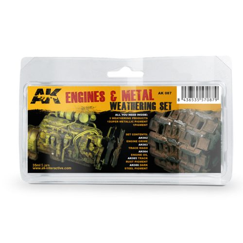 AK Interactive ENGINES AND METAL WEATHERING SET (AK087)