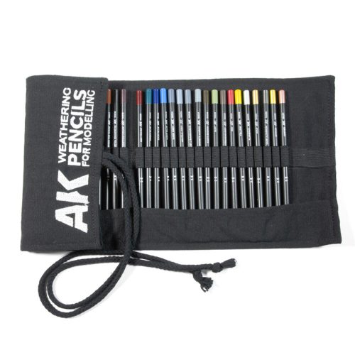 AK Interactive Weathering Pencils FULL RANGE CLOTH CASE (37 waterpencil colors) (AK10048)