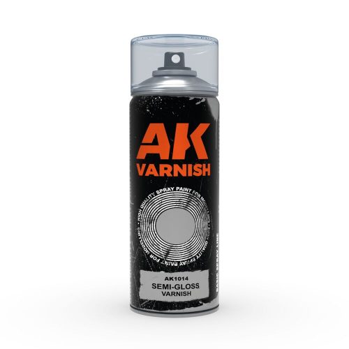 AK Interactive Semi-Gloss varnish Spray 400ml (Includes 2 nozzles) (AK1014)