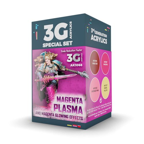 AK Interactive WARGAME COLOR SET MAGENTA PLASMA AND GLOWING EFFE (AK1068)