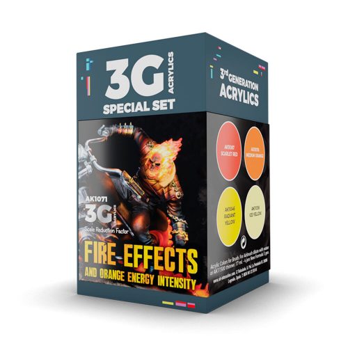 AK Interactive WARGAME COLOR SET FIRE EFFECTS (AK1071)