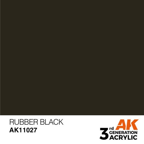 AK Interactive Rubber Black Acrylic Paint 17ml (AK11027)