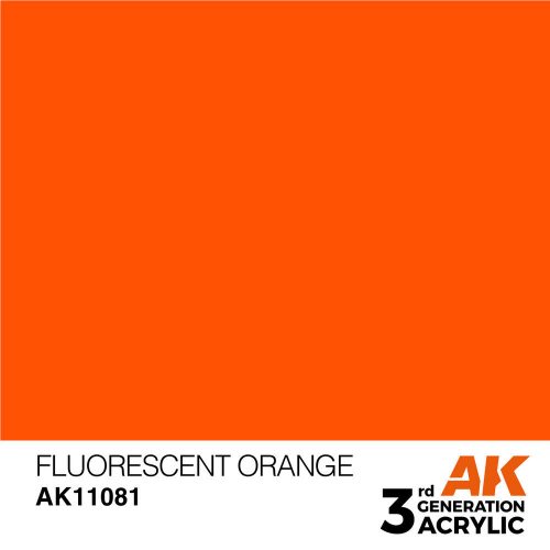 AK Interactive Fluorescent Orange Acrylic Paint 17ml (AK11081)