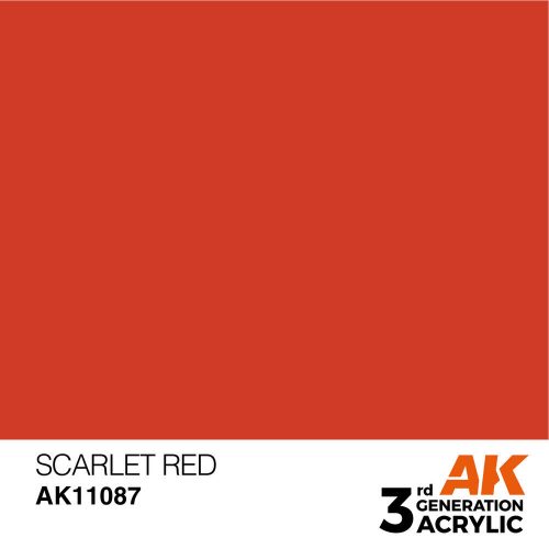 AK Interactive Scarlet Red Acrylic Paint 17ml (AK11087)