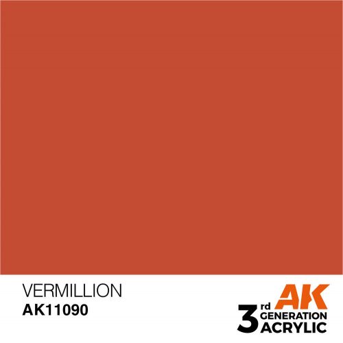 AK Interactive Vermillion Acrylic Paint 17ml (AK11090)