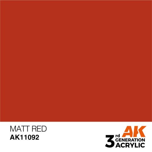 AK Interactive Matt Red Acrylic Paint 17ml (AK11092)