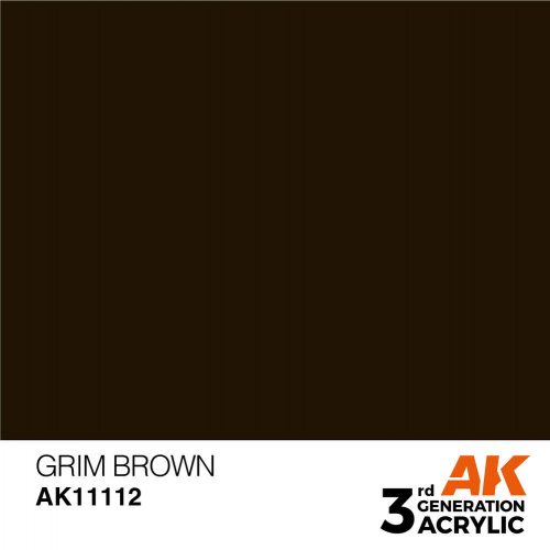 AK Interactive Grim Brown Acrylic Paint 17ml (AK11112)