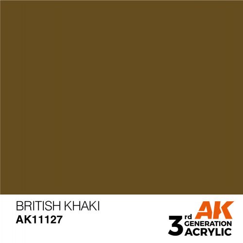 AK Interactive British Khaki Acrylic Paint 17ml (AK11127)