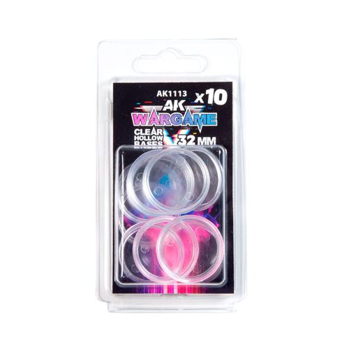 AK Interactive CLEAR HOLLOW BASE 32mm - 10 units (AK1113)