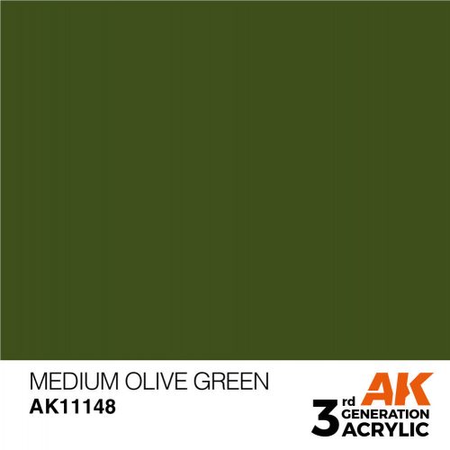 AK Interactive Medium Olive Green Acrylic Paint 17ml (AK11148)