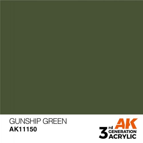 AK Interactive Gunship Green Acrylic Paint 17ml (AK11150)