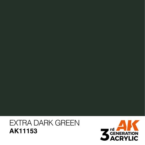 AK Interactive Extra Dark Green Acrylic Paint 17ml (AK11153)