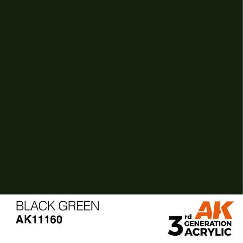 AK Interactive Black Green Acrylic Paint 17ml (AK11160)