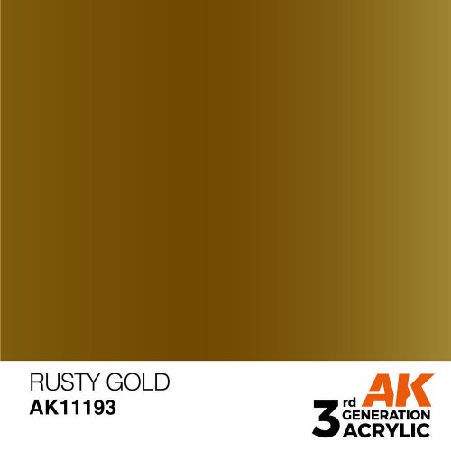 AK Interactive Rusty Gold Acrylic Paint 17ml (AK11193)