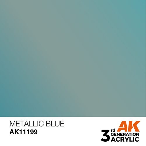 AK Interactive Metallic Blue Acrylic Paint 17ml (AK11199)