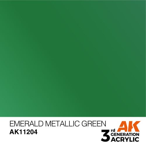 AK Interactive Emerald Metallic Green Acrylic Paint 17ml (AK11204)