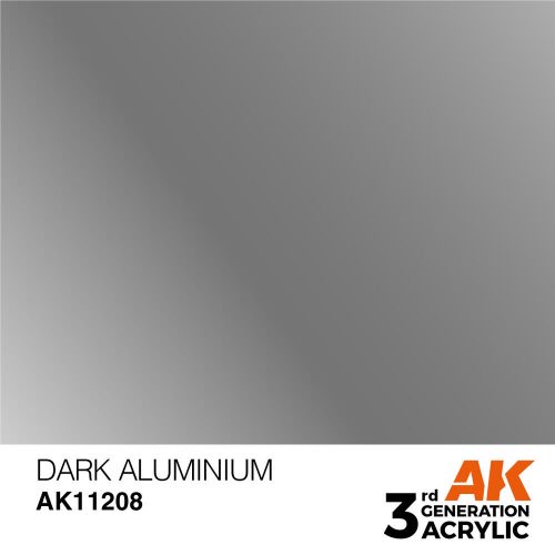 AK Interactive Dark Aluminium Acrylic Paint 17ml (AK11208)