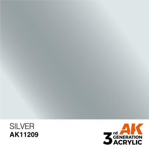 AK Interactive Silver Acrylic Paint 17ml (AK11209)