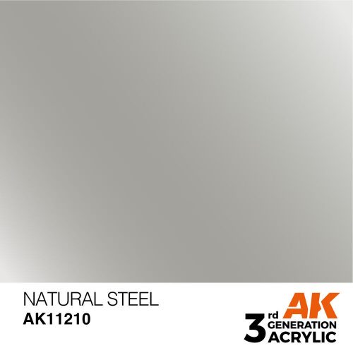 AK Interactive Natural Steel Acrylic Paint 17ml (AK11210)