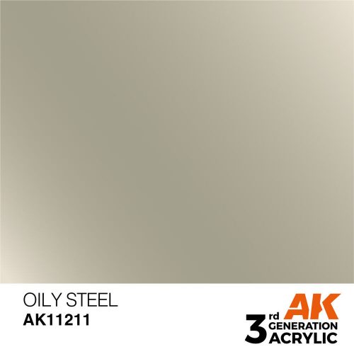 AK Interactive Oily Steel Acrylic Paint 17ml (AK11211)