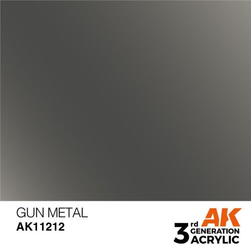 AK Interactive Gun Metal Acrylic Paint 17ml (AK11212)