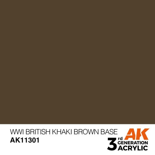 AK Interactive WWI British Khaki Brown Base Acrylic Paint 17 ml (AK11301)