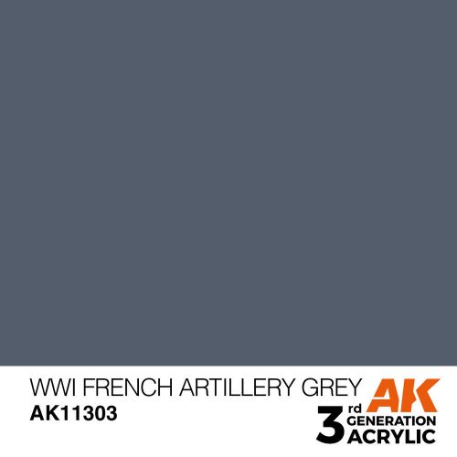 AK Interactive WWI French Artillery Grey Acrylic Paint 17 ml (AK11303)