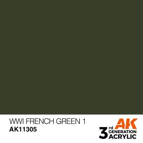 AK Interactive WWI French Green 1 Acrylic Paint 17 ml (AK11305)