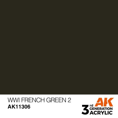 AK Interactive WWI French Green 2 Acrylic Paint 17 ml (AK11306)