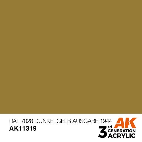 AK Interactive RAL 7028 Dunkelgelb Ausgabe 1944 Acrylic Paint 17 ml (AK11319)