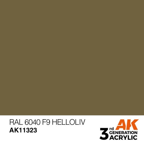 AK Interactive RAL 6040 F9 Helloliv Acrylic Paint 17 ml (AK11323)