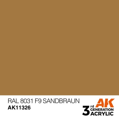 AK Interactive RAL 8031 F9 Sandbraun Acrylic Paint 17 ml (AK11326)