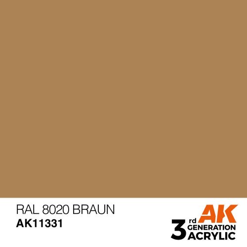 AK Interactive RAL 8020 Braun Acrylic Paint 17 ml (AK11331)