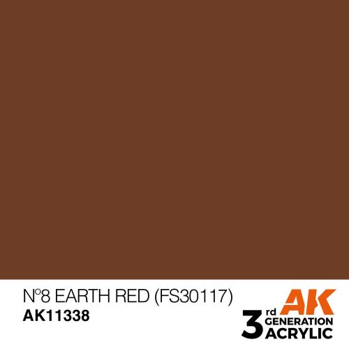 AK Interactive Nº8 Earth Red (FS30117) Acrylic Paint 17 ml (AK11338)