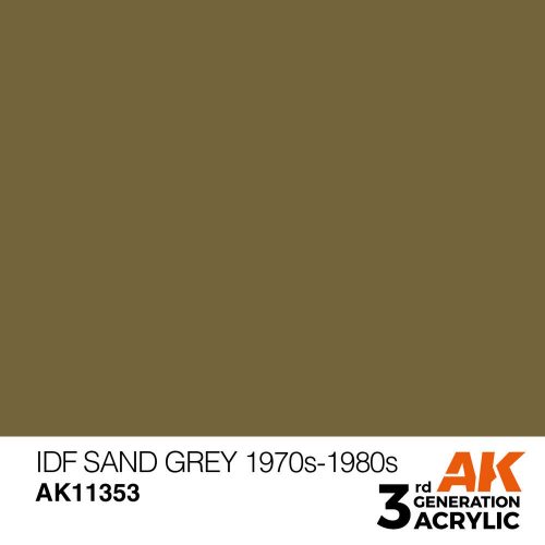 AK Interactive IDF Sand Grey 1970s-1980s Acrylic Paint 17 ml (AK11353)