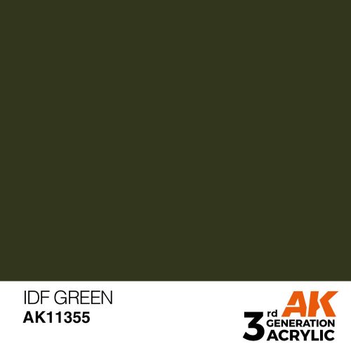 AK Interactive IDF Green Acrylic Paint 17 ml (AK11355)