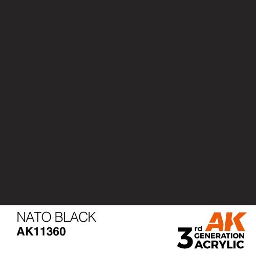 AK Interactive NATO Black Acrylic Paint 17 ml (AK11360)